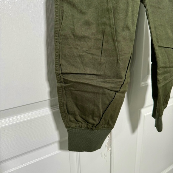 Gap Women’s Linen blend Olive Green Jogger Pants Size Large - Picture 5 of 6